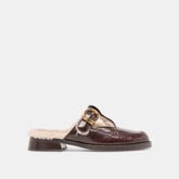 HARLAH PLUSH FLATS CHOCOLATE LEATHER