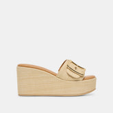 JILIAN WEDGES LT NATURAL RAFFIA