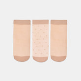 3 PACK DITSY DOT SHEER ANKLET SOCKS BLUSH