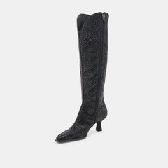 ARIANA CRYSTAL BOOTS BLACK METALLIC CRYSTAL