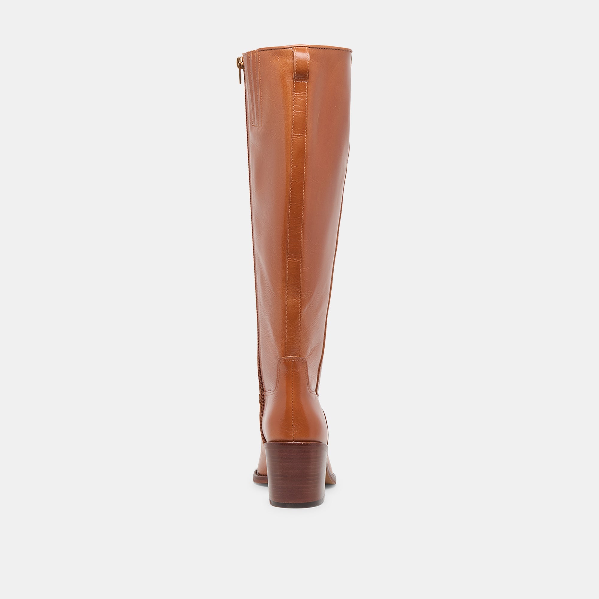 LUCYLE WIDE CALF BOOTS TAN LEATHER