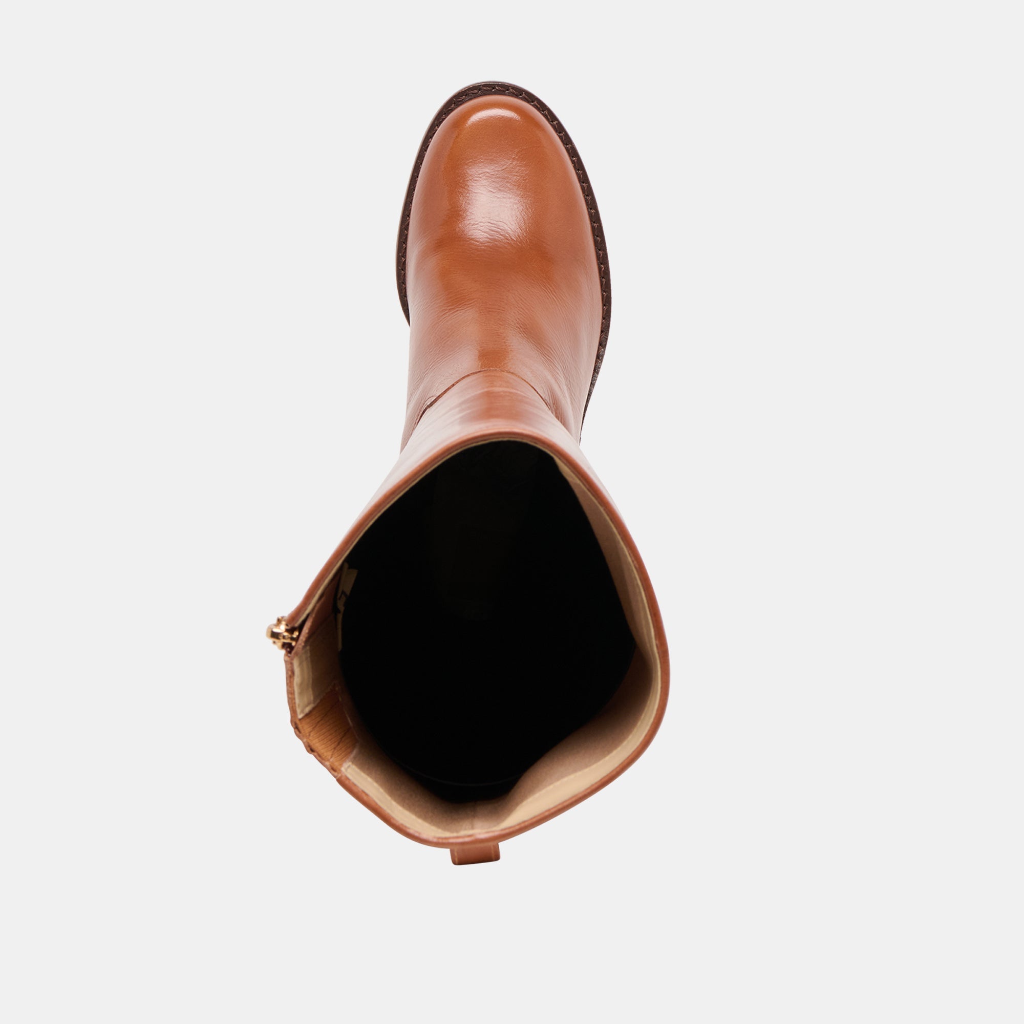 LUCYLE WIDE CALF BOOTS TAN LEATHER