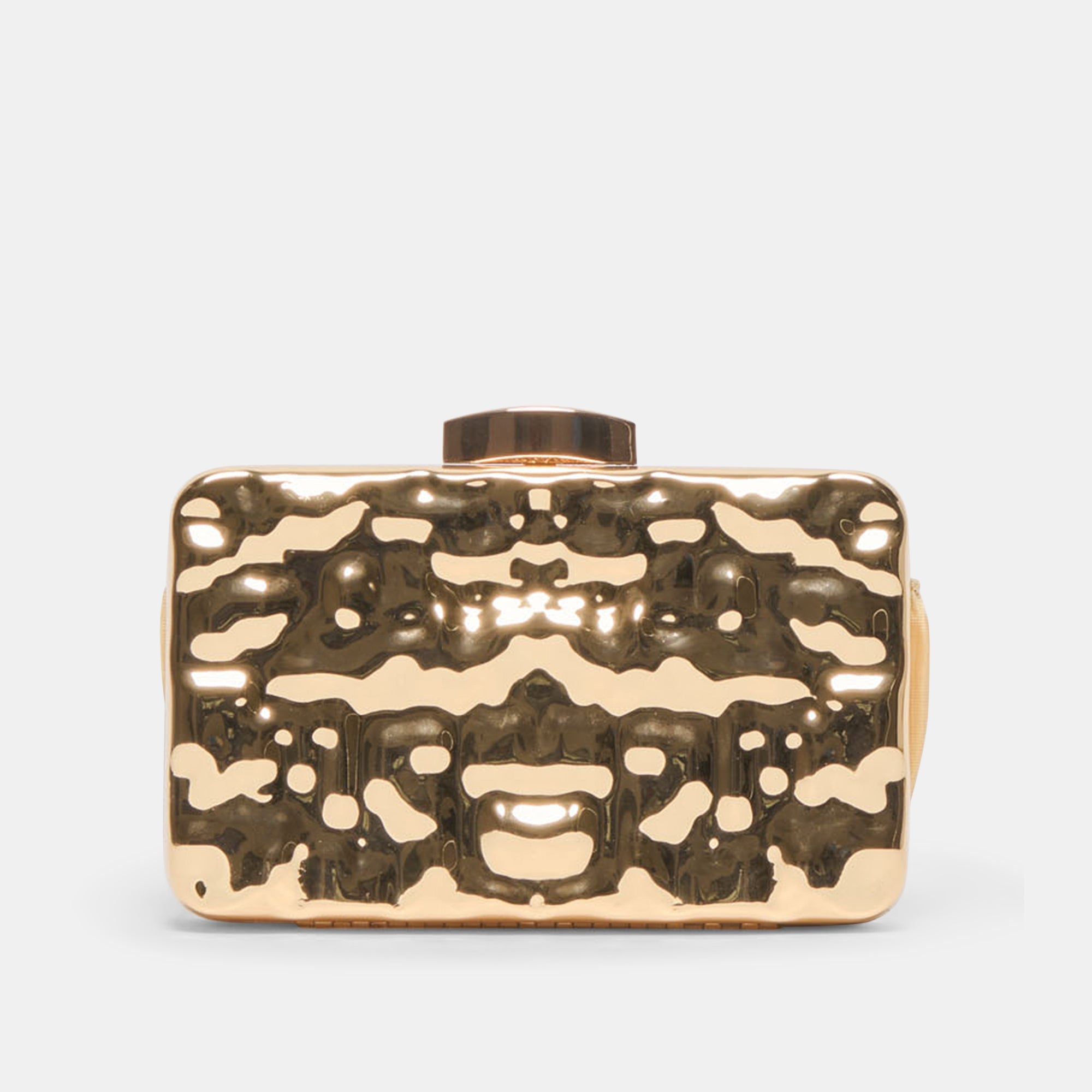 DELIA CLUTCH GOLD METAL
