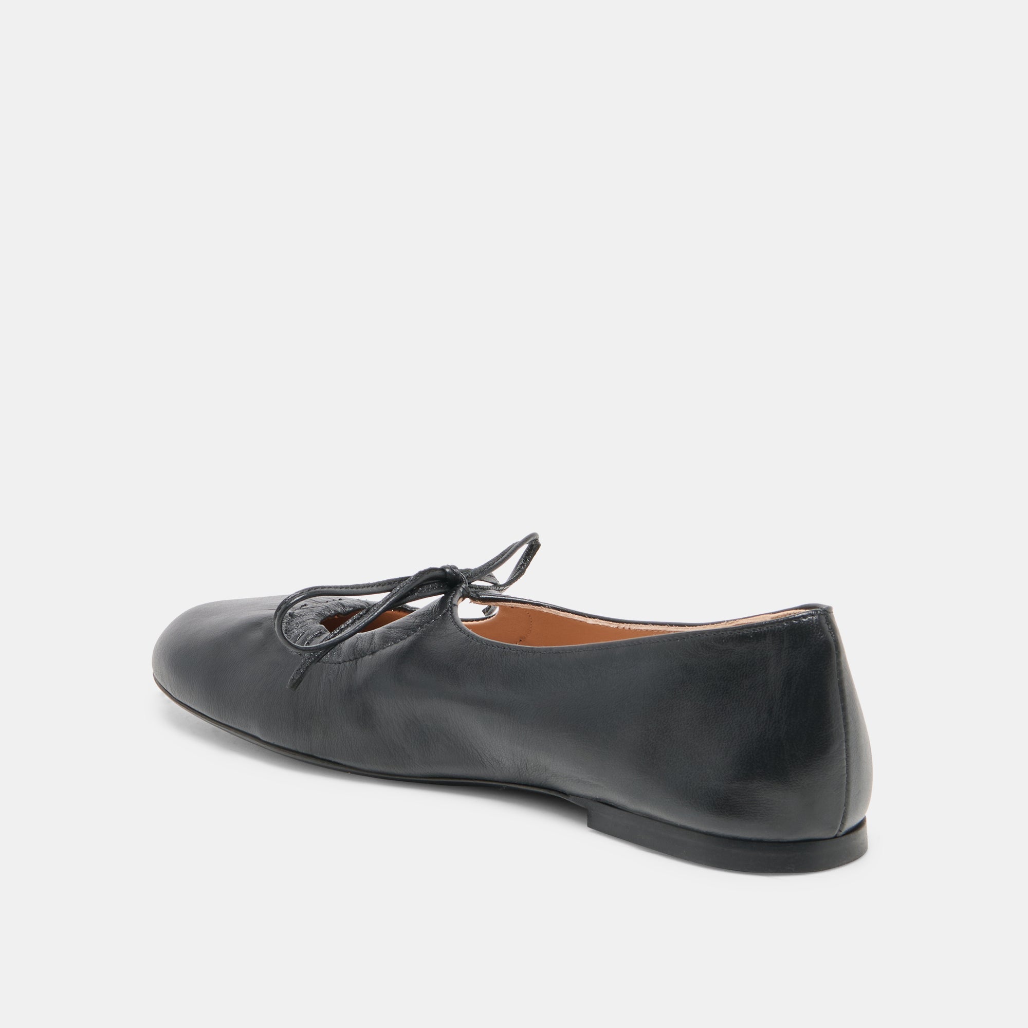 PAZEY BALLET FLATS BLACK LEATHER
