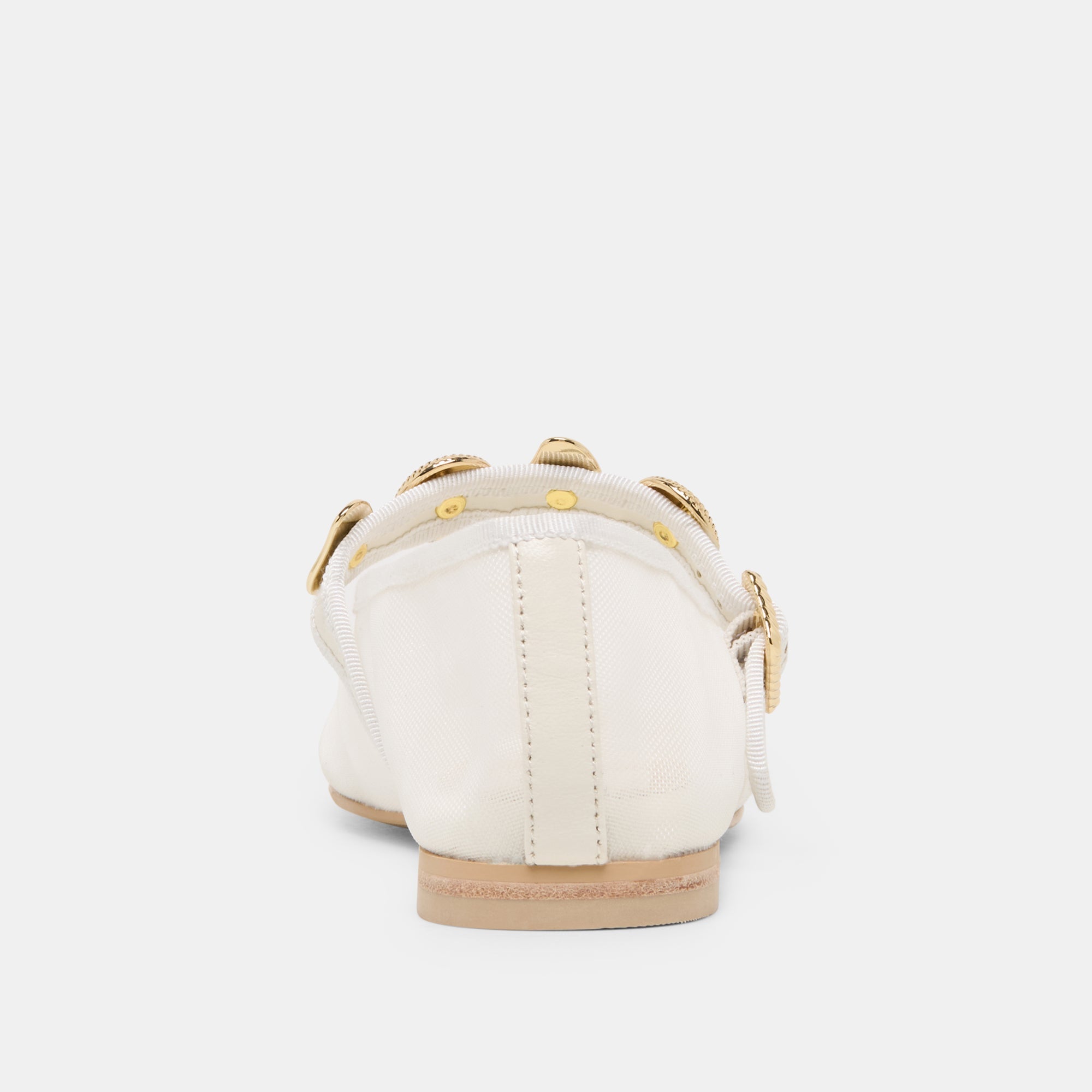 RELAN MESH BALLET FLATS WHITE MESH