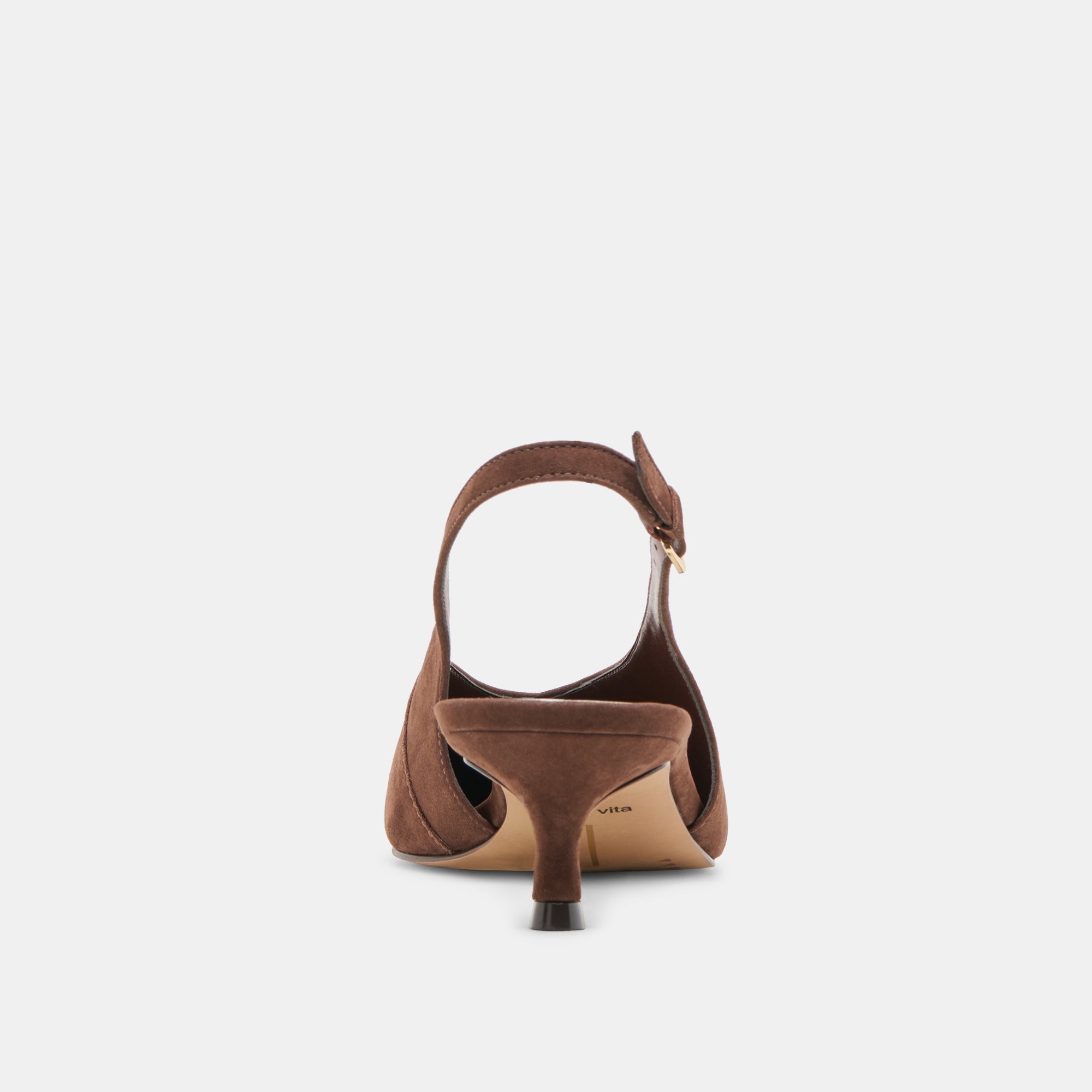 ALENNA HEELS DK BROWN SUEDE