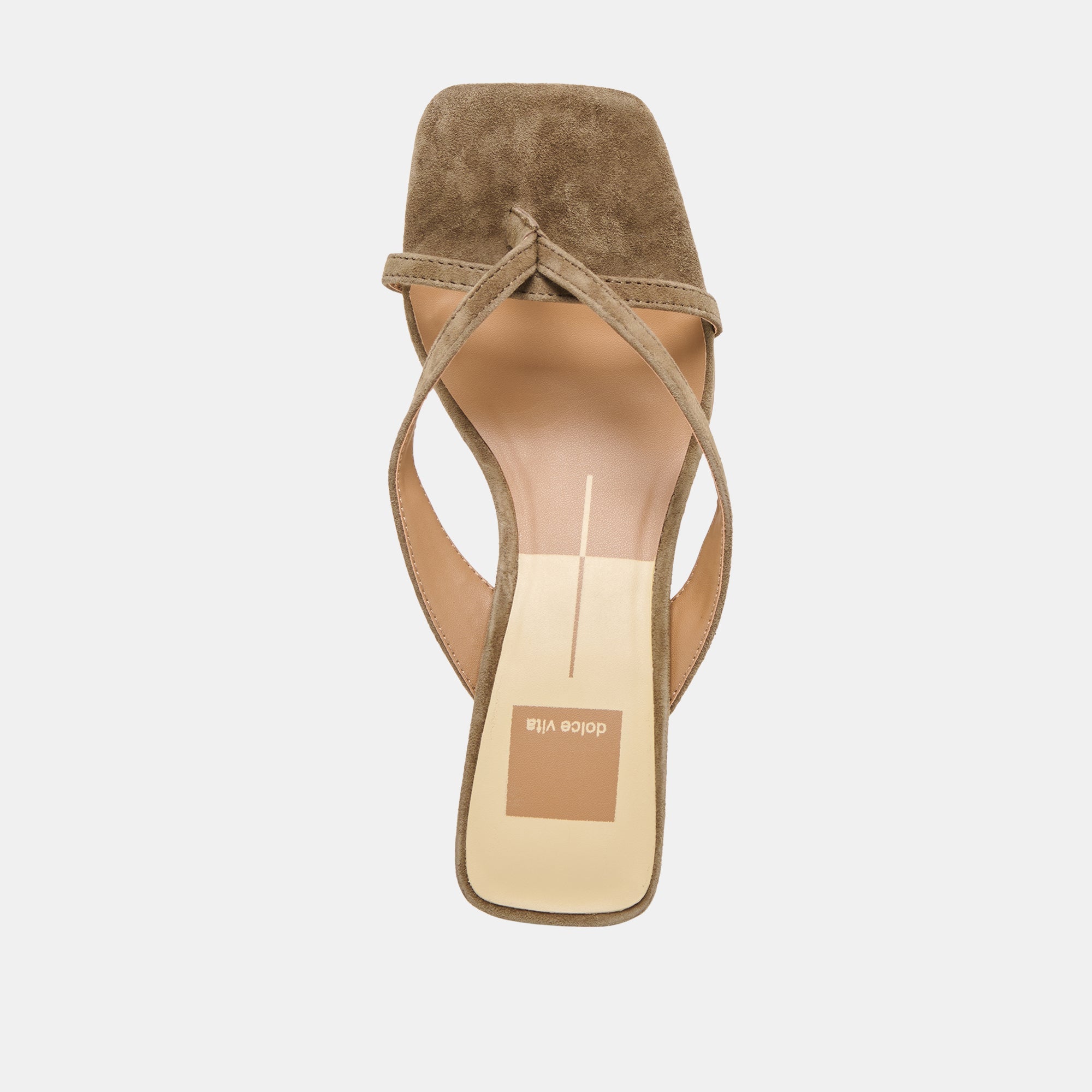 BREVEL HEELS OLIVE SUEDE