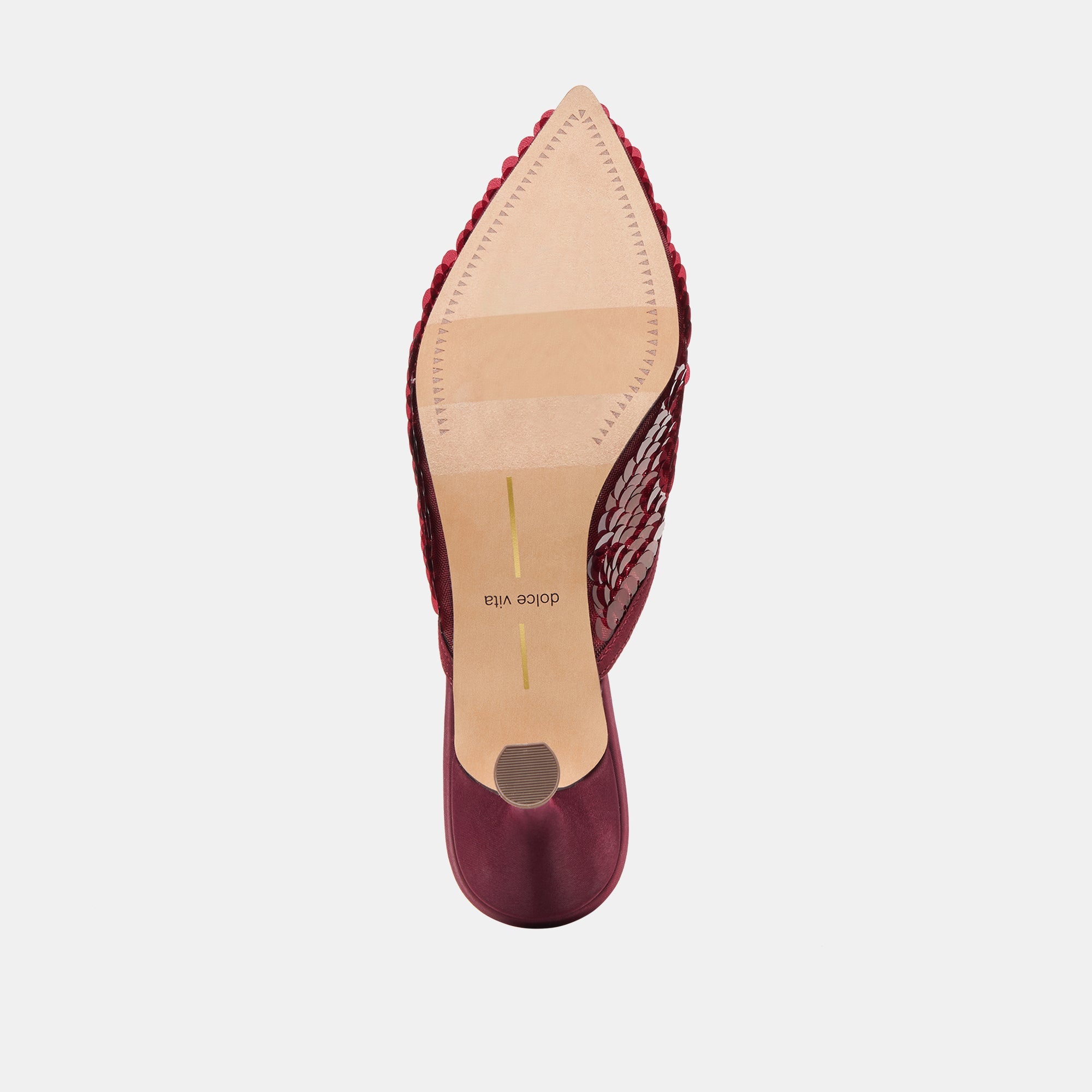 CLEO SEQUIN HEELS CRANBERRY SEQUIN