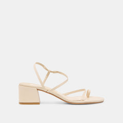 TRINI HEELS CREME LEATHER
