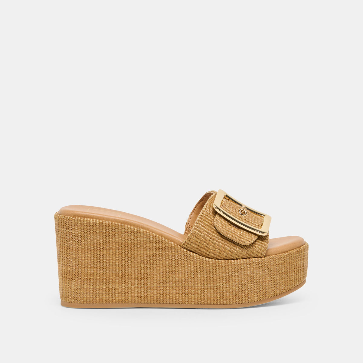 JILIAN WEDGES MOCHA RAFFIA