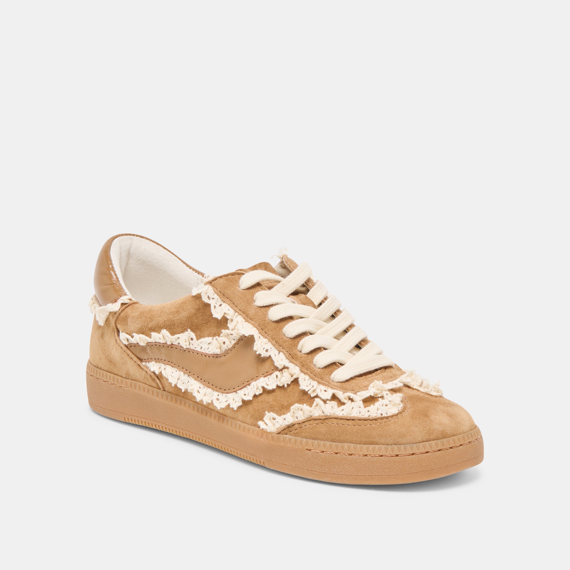 NOTICE LACE SNEAKERS LT BROWN SUEDE